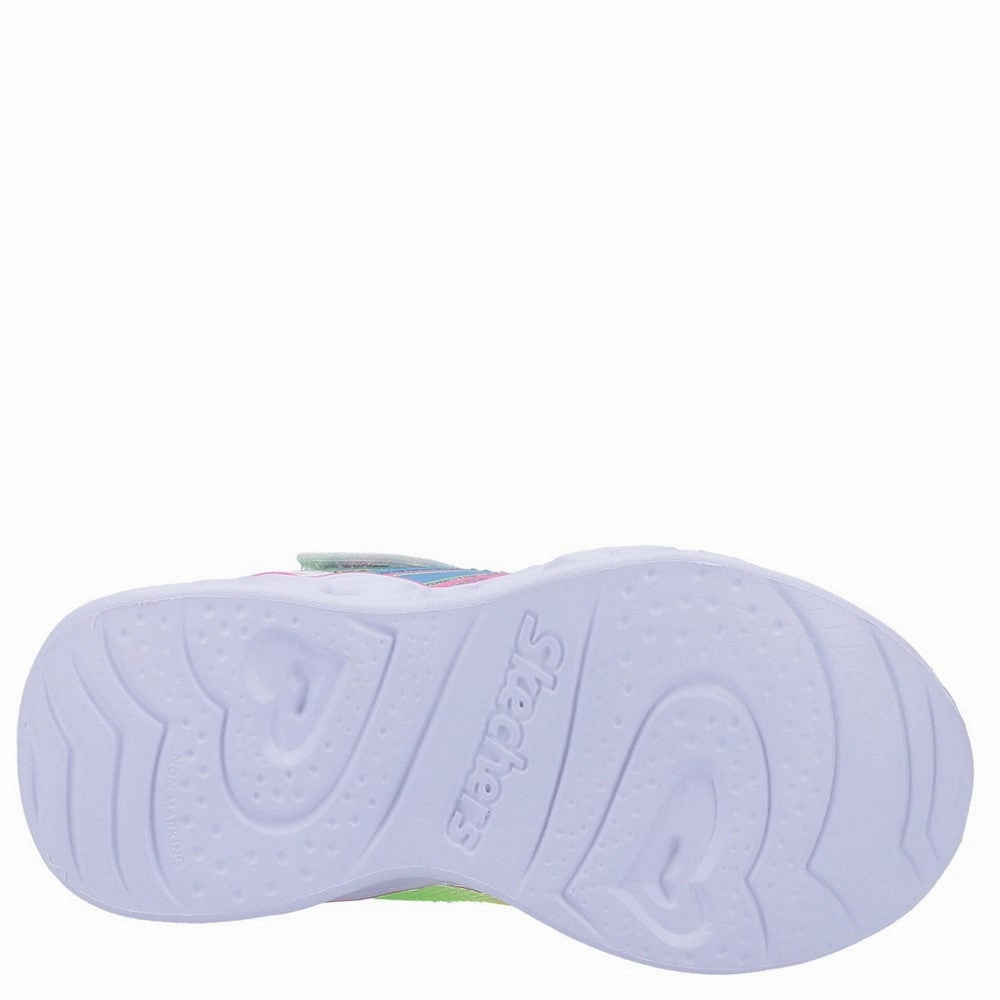 Skechers S Lights Heart Lights Love Spark Touch Fastening Trainer Girls Sneakers Girls Running Shoes