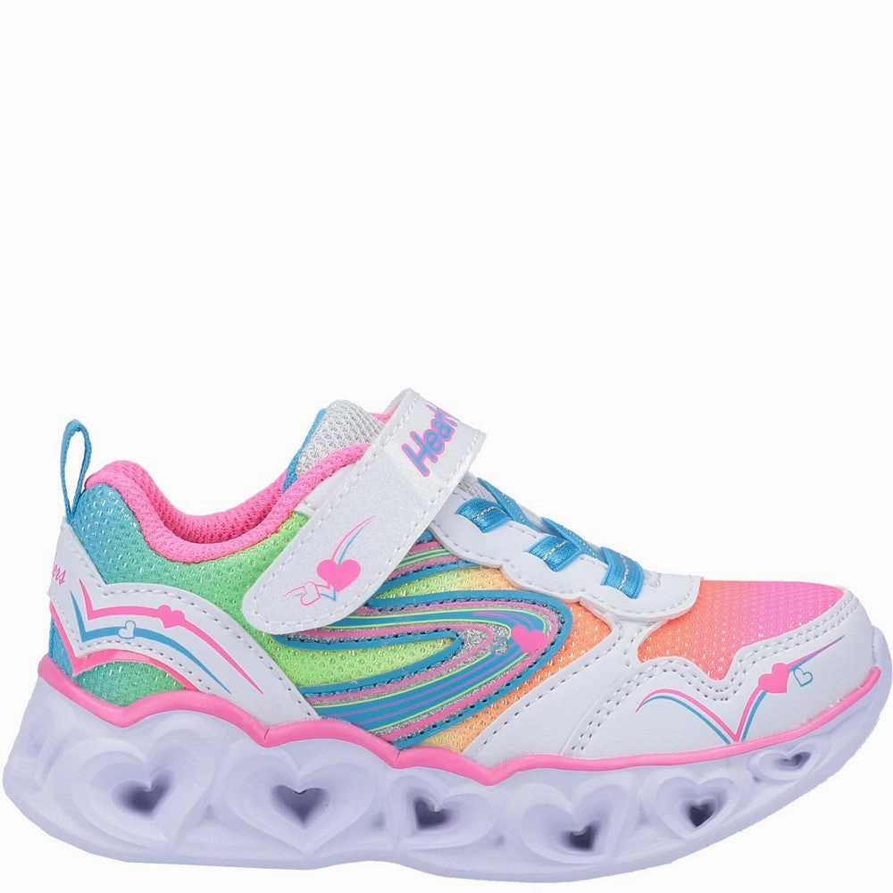 Skechers S Lights Heart Lights Love Spark Touch Fastening Trainer Girls Sneakers Girls Running Shoes
