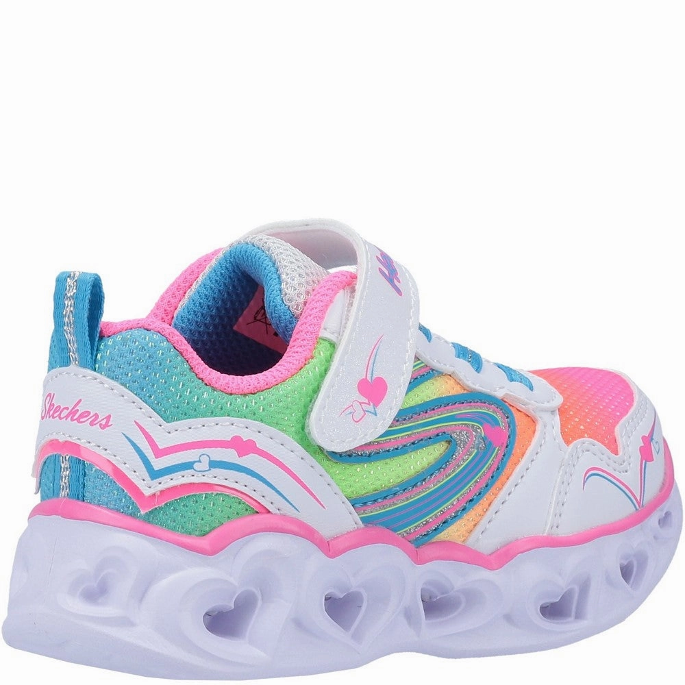 Skechers S Lights Heart Lights Love Spark Touch Fastening Trainer Girls Sneakers Girls Running Shoes