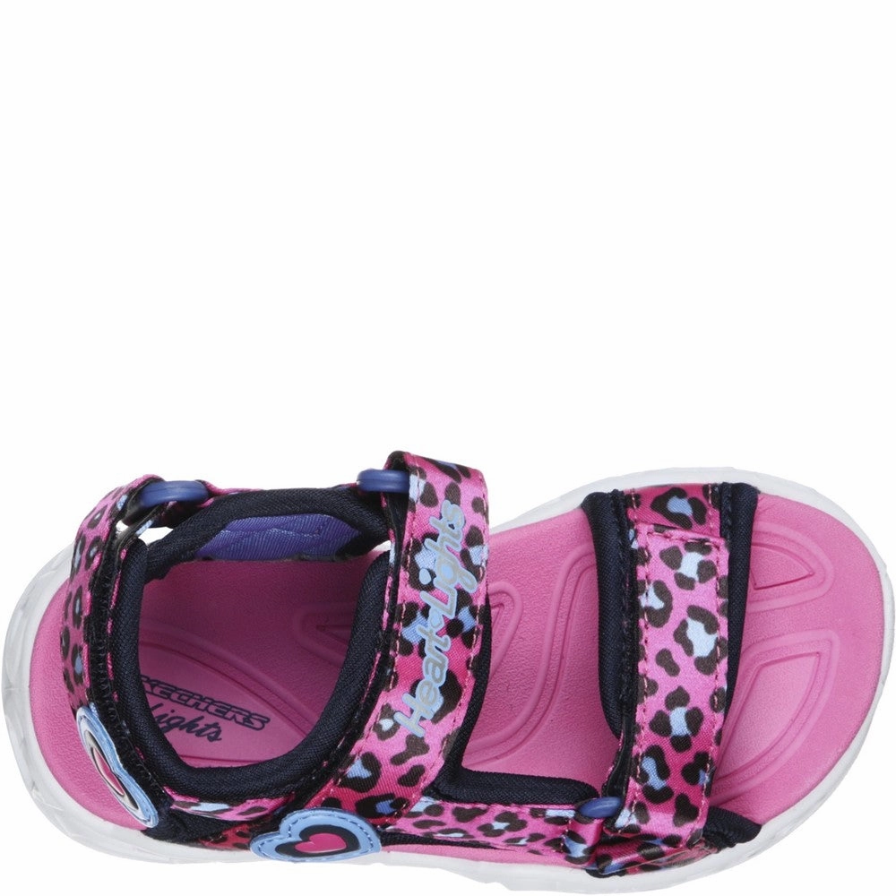 Skechers S Lights Heart Lights Savvy Cat Sandal Girls Sneakers Girls Running Shoes