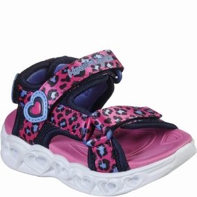 Skechers S Lights Heart Lights Savvy Cat Sandal Kids Tennis Shoes,Toddler Athletic Shoes,Youth Casual Shoes