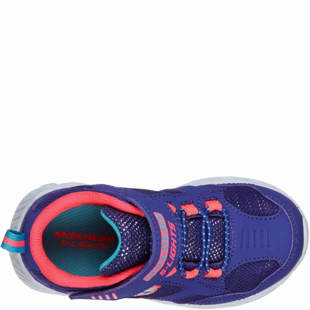 Skechers S Lights Magna-Lights Expert Level Touch Fastening Trainer Girls Sneakers Girls Running Shoes