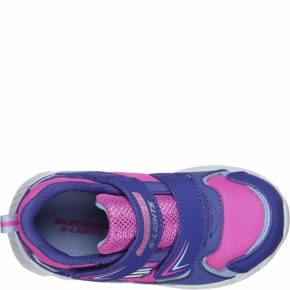 Skechers S Lights Magna-Lights Goal Achiever Touch Fastening Trainer Girls Sneakers Girls Running Shoes