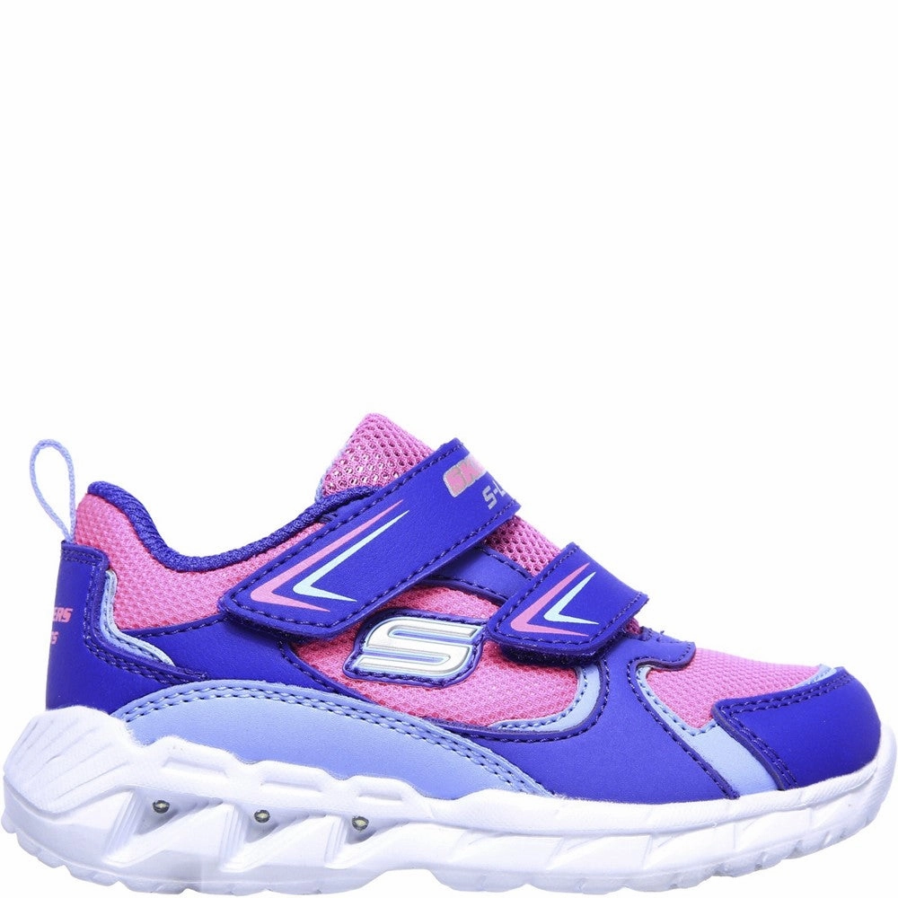Skechers S Lights Magna-Lights Goal Achiever Touch Fastening Trainer Girls Sneakers Girls Running Shoes