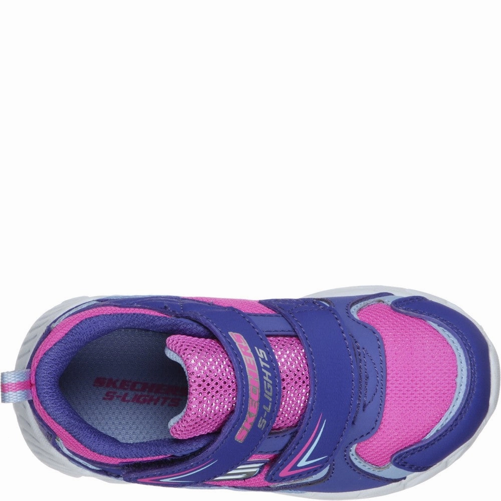 Skechers S Lights Magna-Lights Goal Achiever Touch Fastening Trainer Girls Sneakers Girls Running Shoes