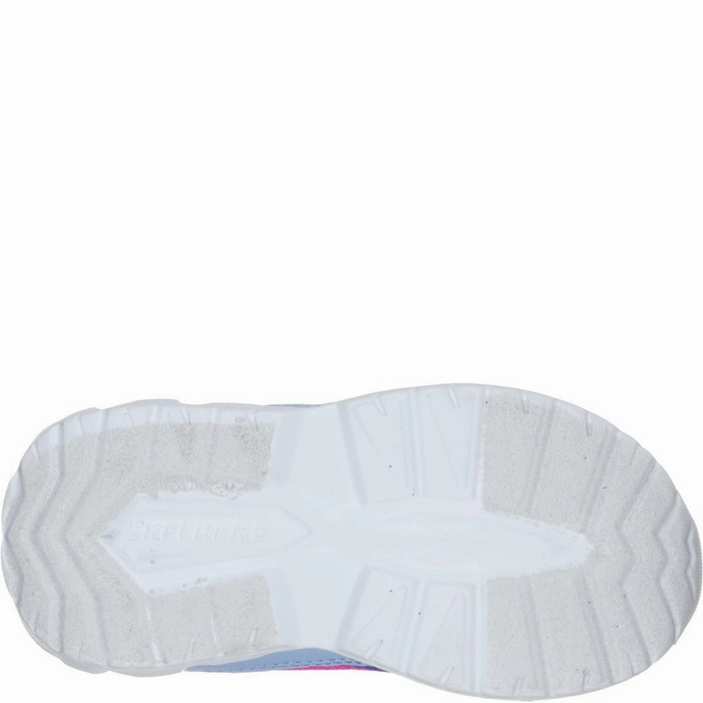 Skechers S Lights Magna-Lights Goal Achiever Touch Fastening Trainer Girls Sneakers Girls Running Shoes