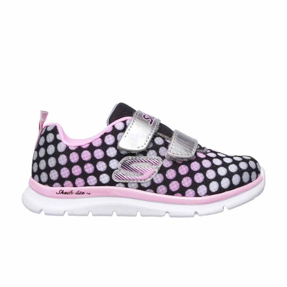 Skechers Skech-Lite Lil' Dots Touch Fastening Trainer Girls Sneakers Girls Running Shoes
