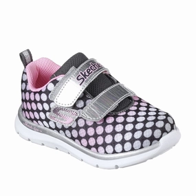 Skechers Skech-Lite Lil' Dots Touch Fastening Trainer Kids Tennis Shoes,Toddler Athletic Shoes,Youth Casual Shoes