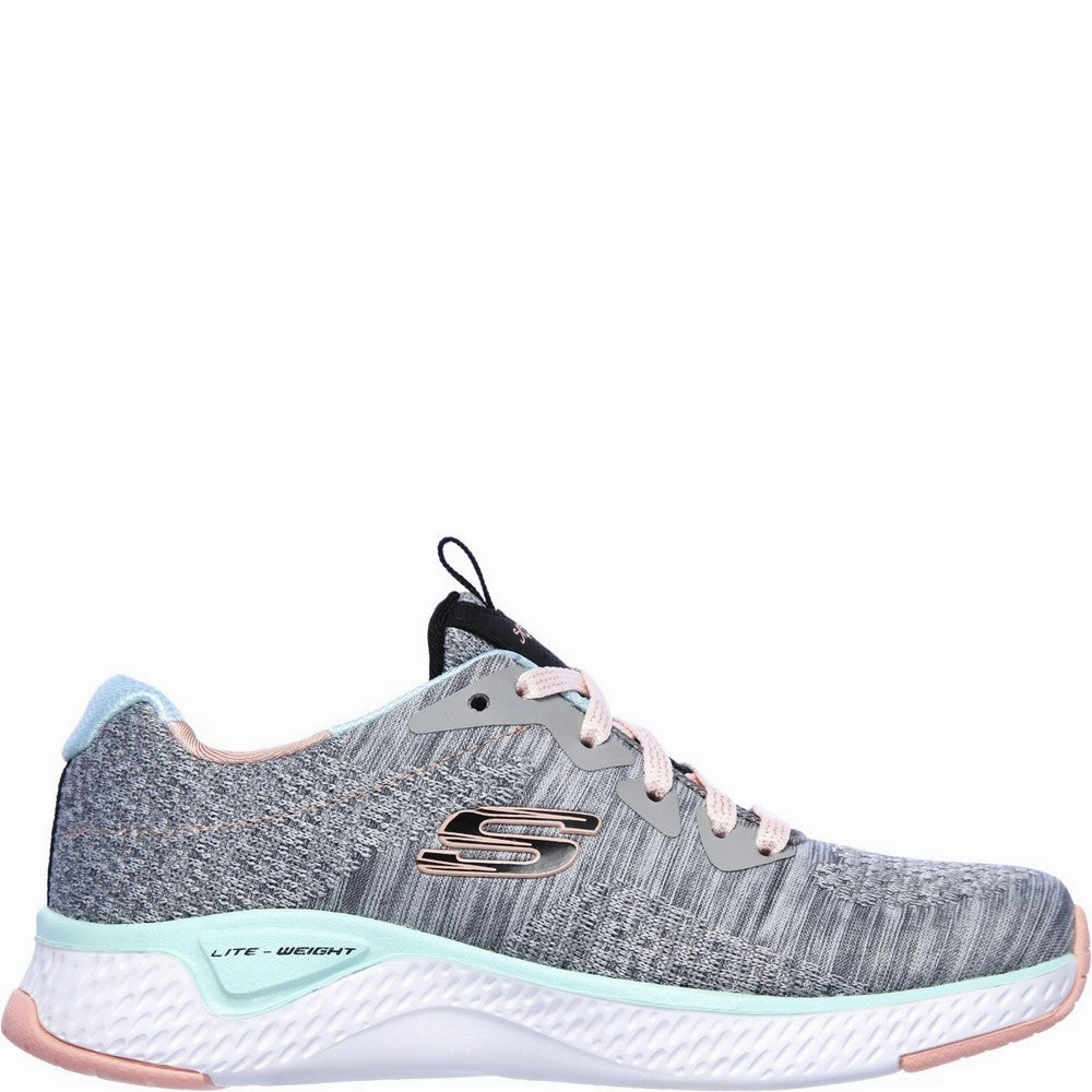 Skechers Solar Fuse Brisk Escape Lace Up Trainer Girls Sneakers Girls Running Shoes