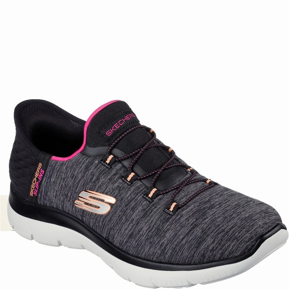 Skechers Summits Dazzling Haze Wide Shoes Lightweight Running Shoes,Slip On Athletic Shoes,Breathable Workout Shoes