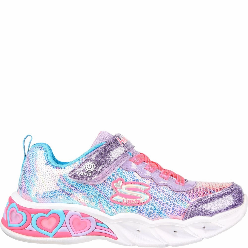 Skechers Sweetheart Lights Lets Shine Trainers Girls Sneakers Girls Running Shoes