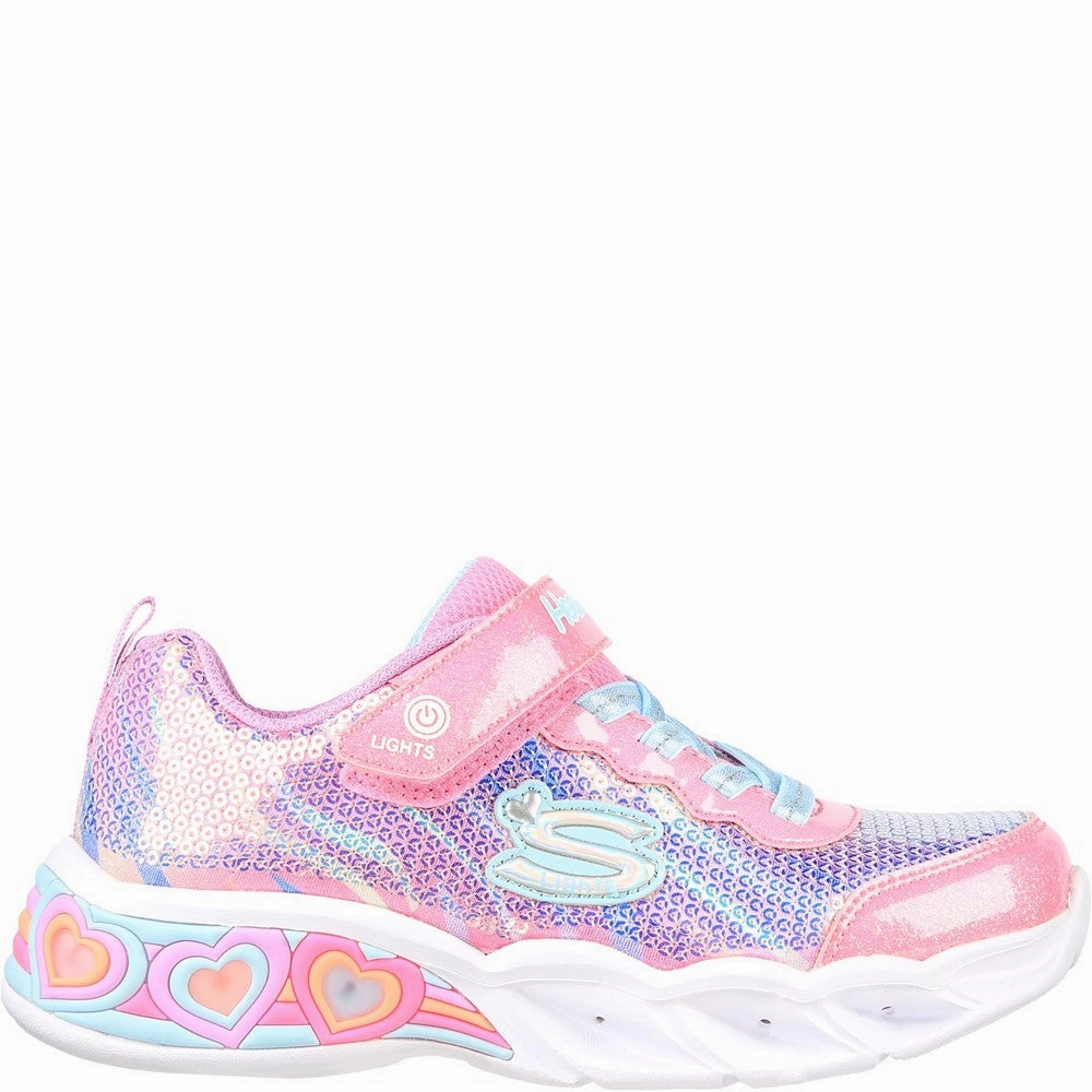 Skechers Sweetheart Lights Lets Shine Trainers Girls Sneakers Girls Running Shoes