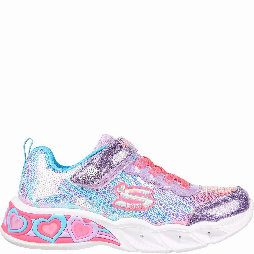 Skechers Sweetheart Lights Lets Shine Trainers Girls Sneakers Girls Running Shoes