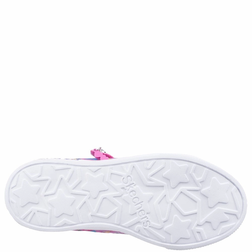 Skechers Twinkle Breeze 2.0 Character Cutie Touch Fastening Trainer Girls Sneakers Girls Running Shoes
