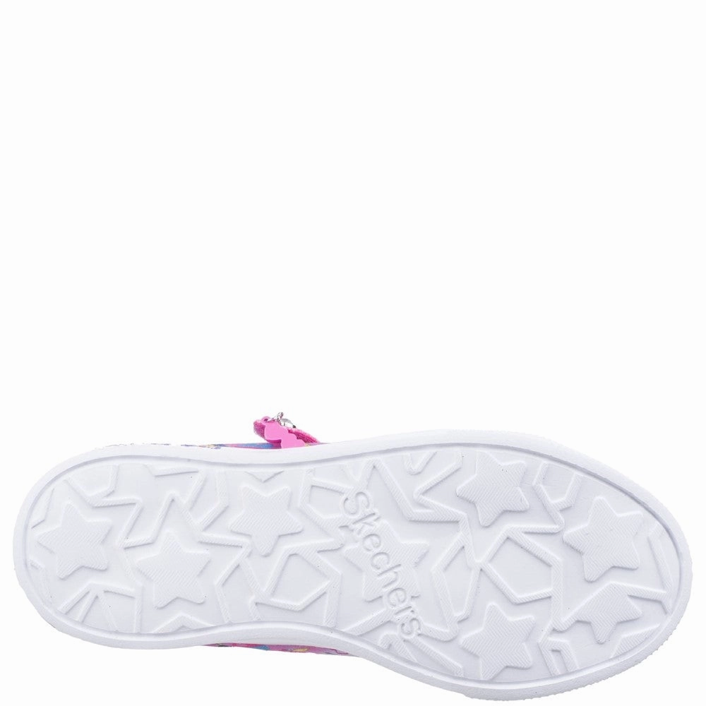 Skechers Twinkle Breeze 2.0 Character Cutie Touch Fastening Trainer Girls Sneakers Girls Running Shoes