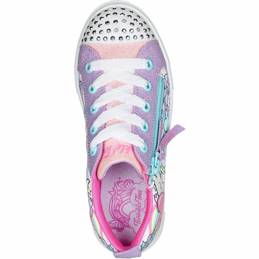 Skechers Twinkle Sparks - Flying Hearts Trainer Girls Sneakers Girls Running Shoes