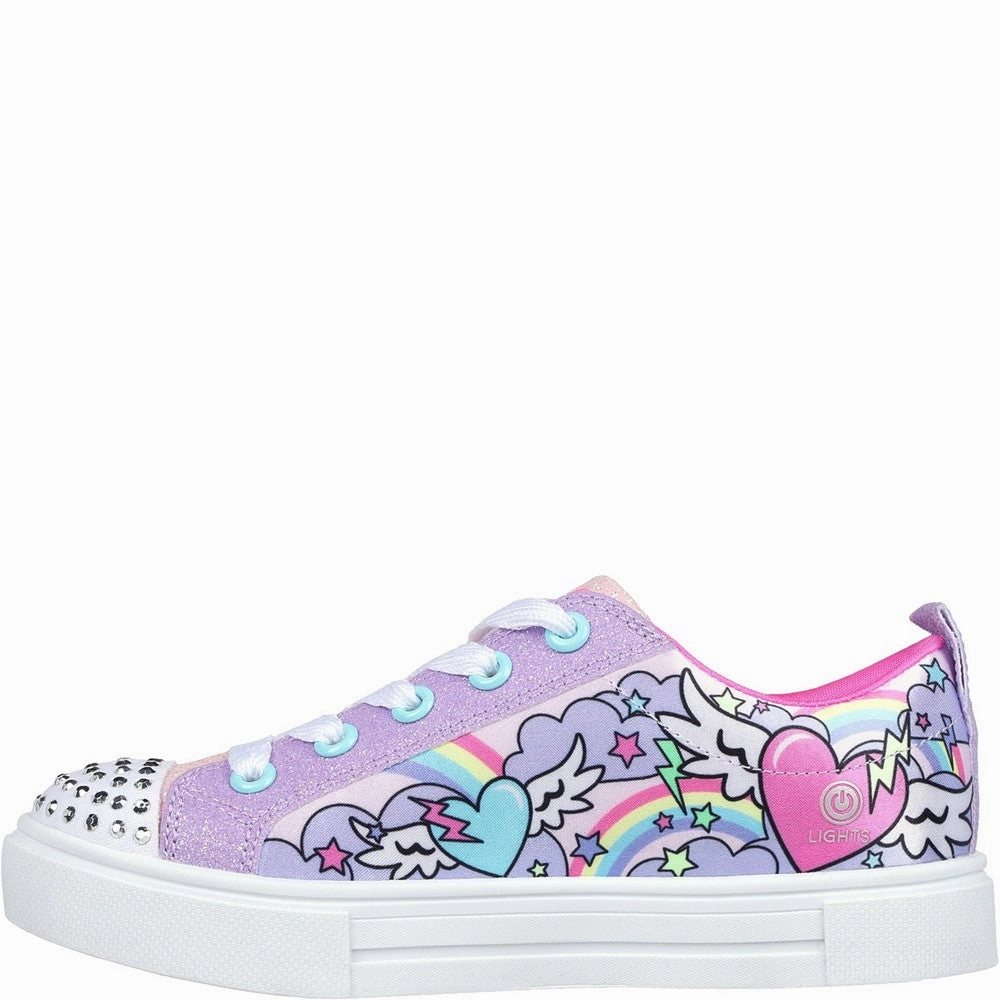 Skechers Twinkle Sparks - Flying Hearts Trainer Girls Sneakers Girls Running Shoes