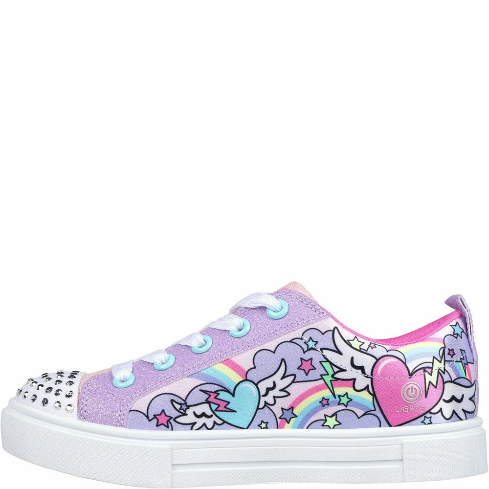 Skechers Twinkle Sparks - Flying Hearts Trainer Girls Sneakers Girls Running Shoes