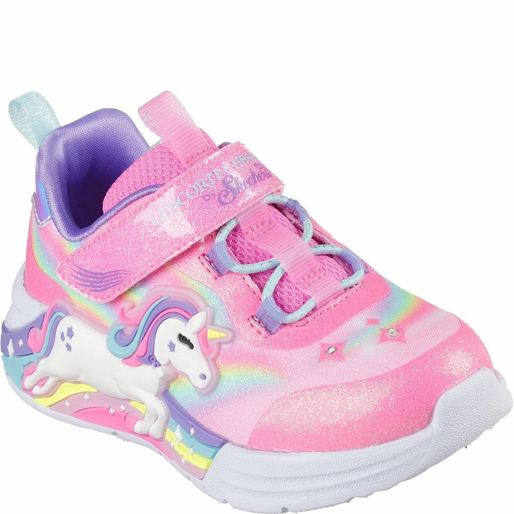 Skechers Unicorn Chaser Trainers Kids Tennis Shoes,Toddler Athletic Shoes,Youth Casual Shoes