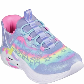 Skechers Unicorn Dreams Starry Lite Trainer Kids Tennis Shoes,Toddler Athletic Shoes,Youth Casual Shoes