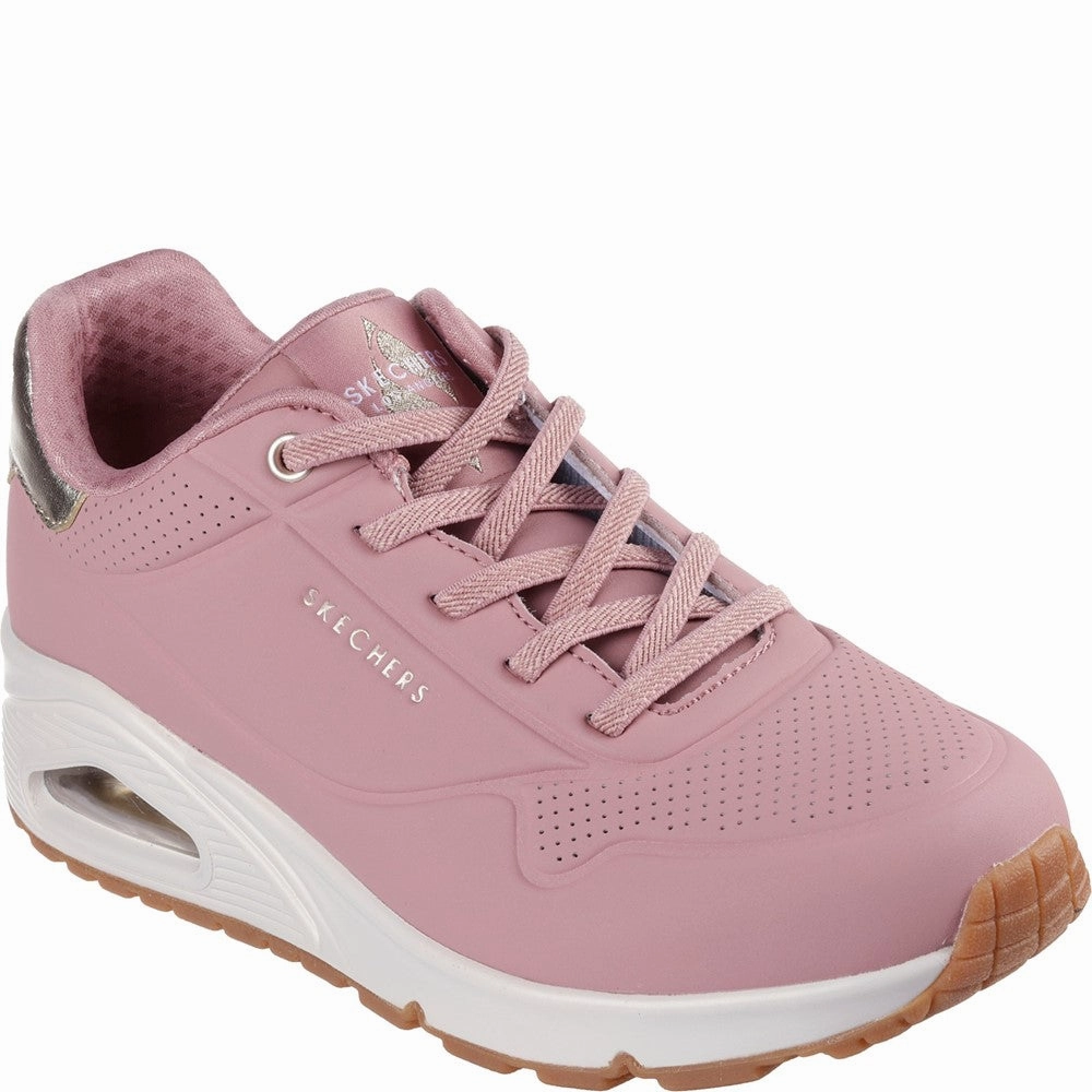 Skechers Uno - Shimmer Away Trainer Lightweight Running Shoes,Slip On Athletic Shoes,Breathable Workout Shoes