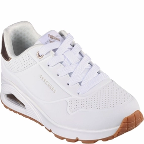 Skechers Uno Gen1 - Shimmer Away Trainer Kids Tennis Shoes,Toddler Athletic Shoes,Youth Casual Shoes