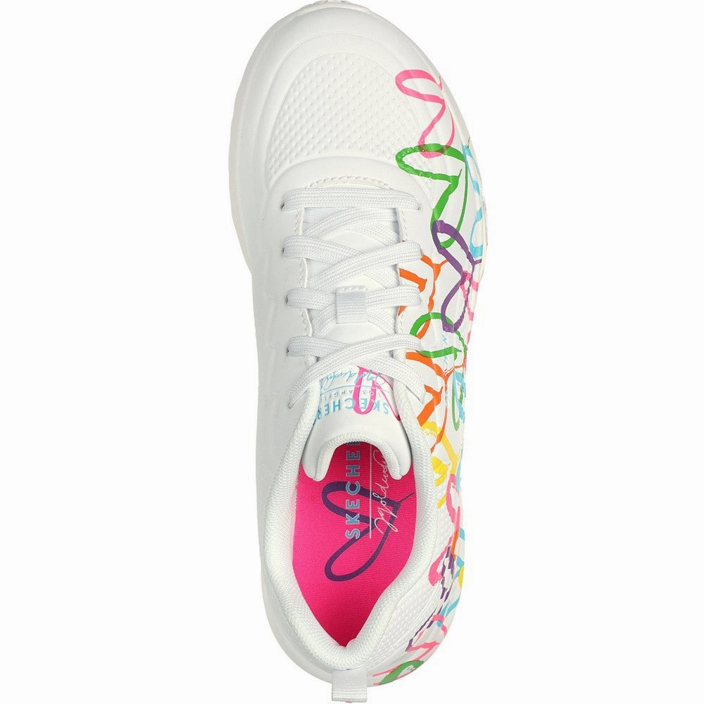 Skechers Uno Lite Heart Of Hearts Trainers Women's Sneakers Casual Walking Shoes