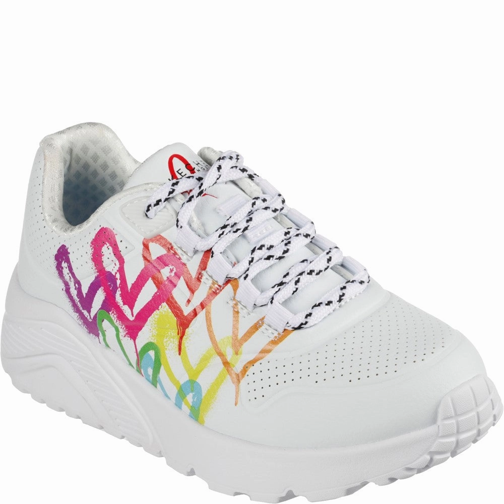 Skechers Uno Lite Love Brights Trainers Kids Tennis Shoes,Toddler Athletic Shoes,Youth Casual Shoes