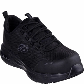 Skechers Workwear Arch Fit SR Ebinal Safety Trainers Lightweight Running Shoes,Slip On Athletic Shoes,Breathable Workout Shoes