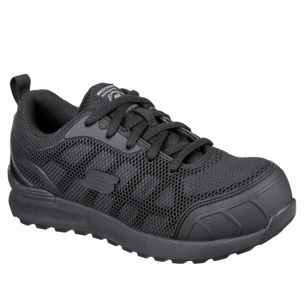 Skechers Workwear Bulklin Ayak Safety Shoes Lightweight Running Shoes,Slip On Athletic Shoes,Breathable Workout Shoes