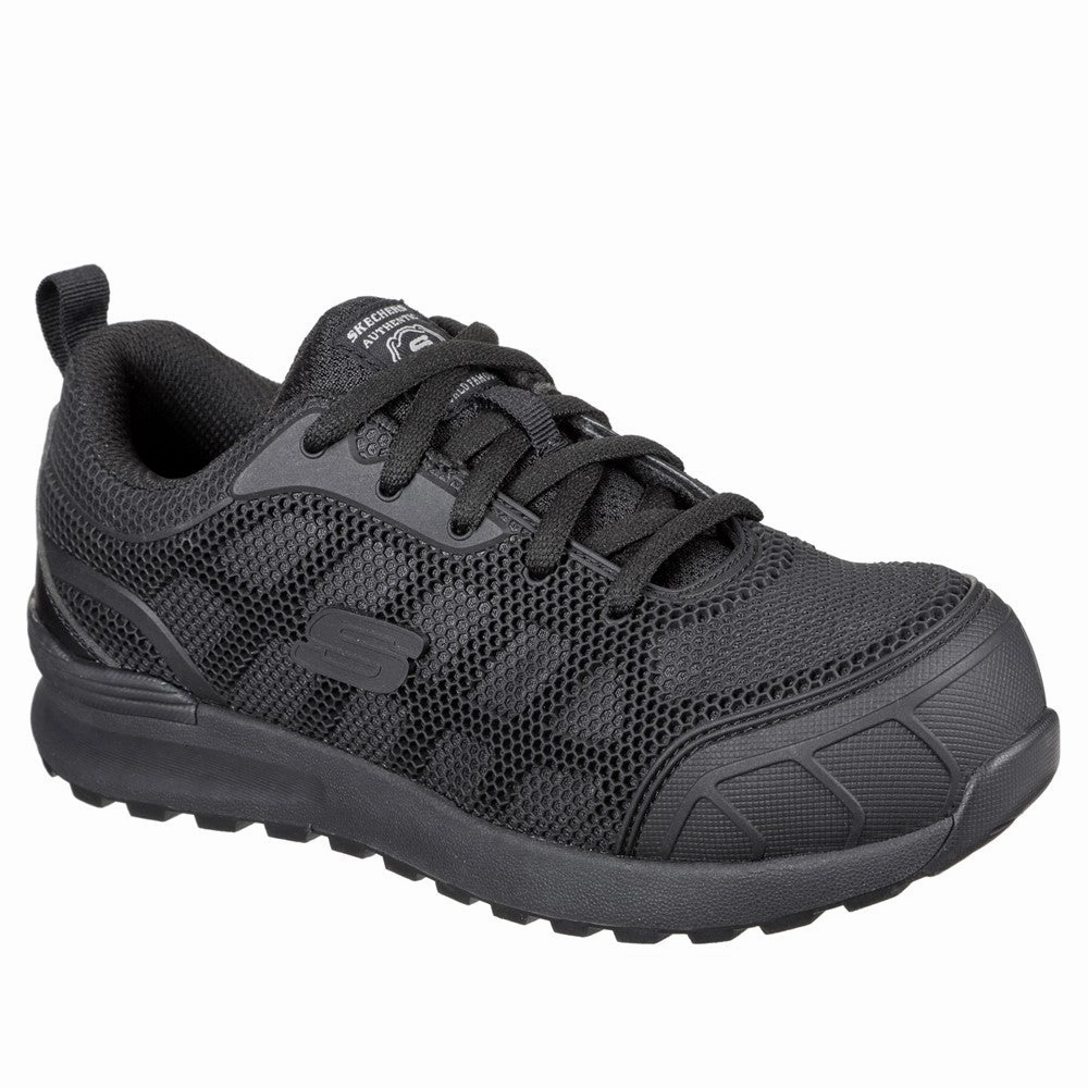 Skechers Workwear Bulklin Ayak Safety Shoes Lightweight Running Shoes,Slip On Athletic Shoes,Breathable Workout Shoes