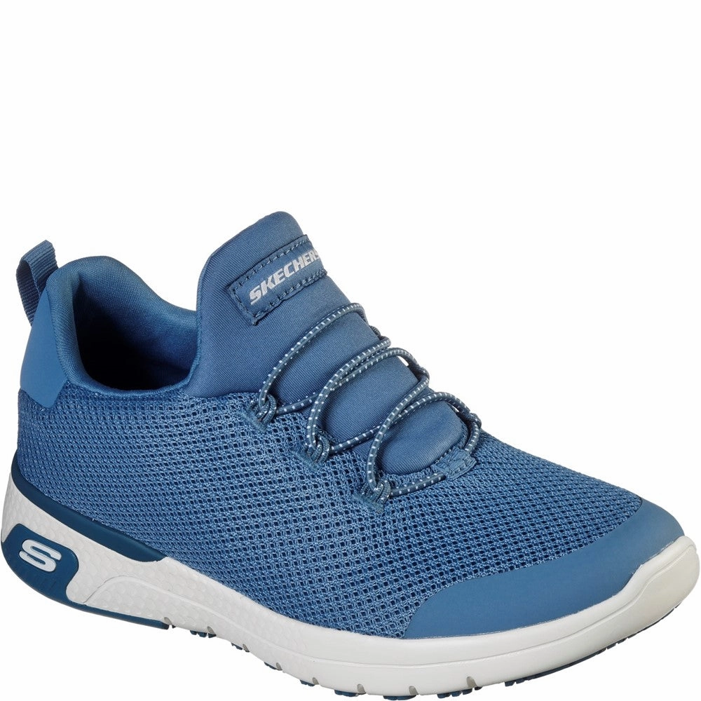 Skechers Workwear Marsing - Waiola SR Trainer Lightweight Running Shoes,Slip On Athletic Shoes,Breathable Workout Shoes