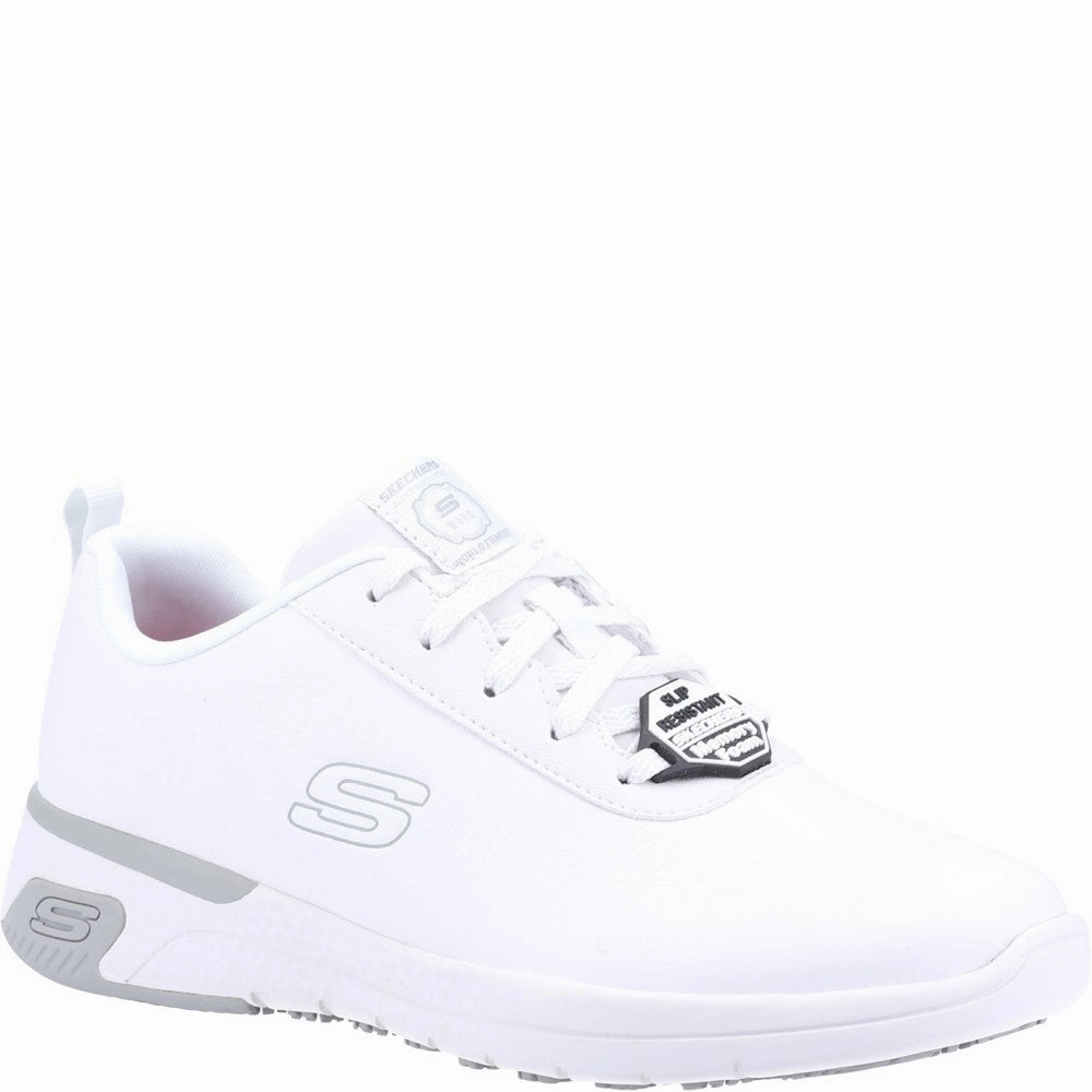 Skechers Workwear Marsing Gmina Slip Resistant Occupational Shoe Lightweight Running Shoes,Slip On Athletic Shoes,Breathable Workout Shoes
