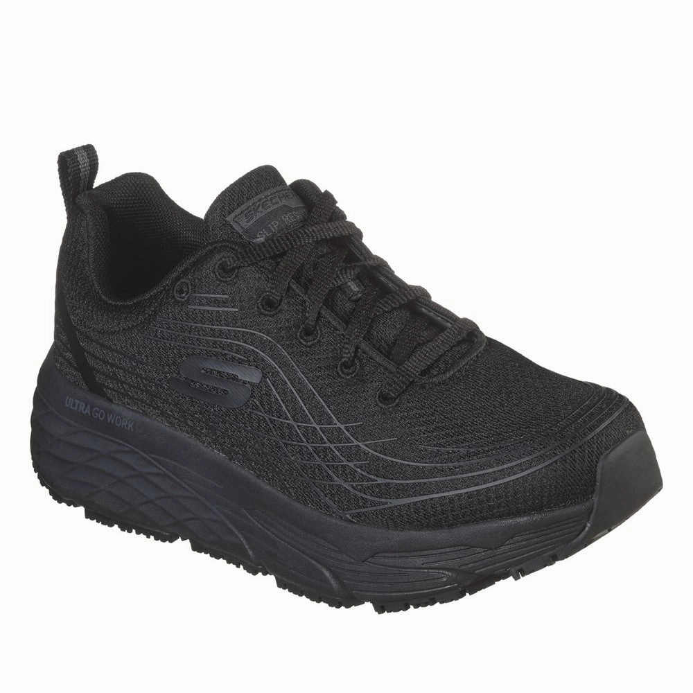 Skechers Workwear Max Cushioning Elite Sr Occupational Shoes Lightweight Running Shoes,Slip On Athletic Shoes,Breathable Workout Shoes