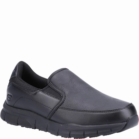 Skechers Workwear Nampa Annod Occupational Shoes Lightweight Running Shoes,Slip On Athletic Shoes,Breathable Workout Shoes