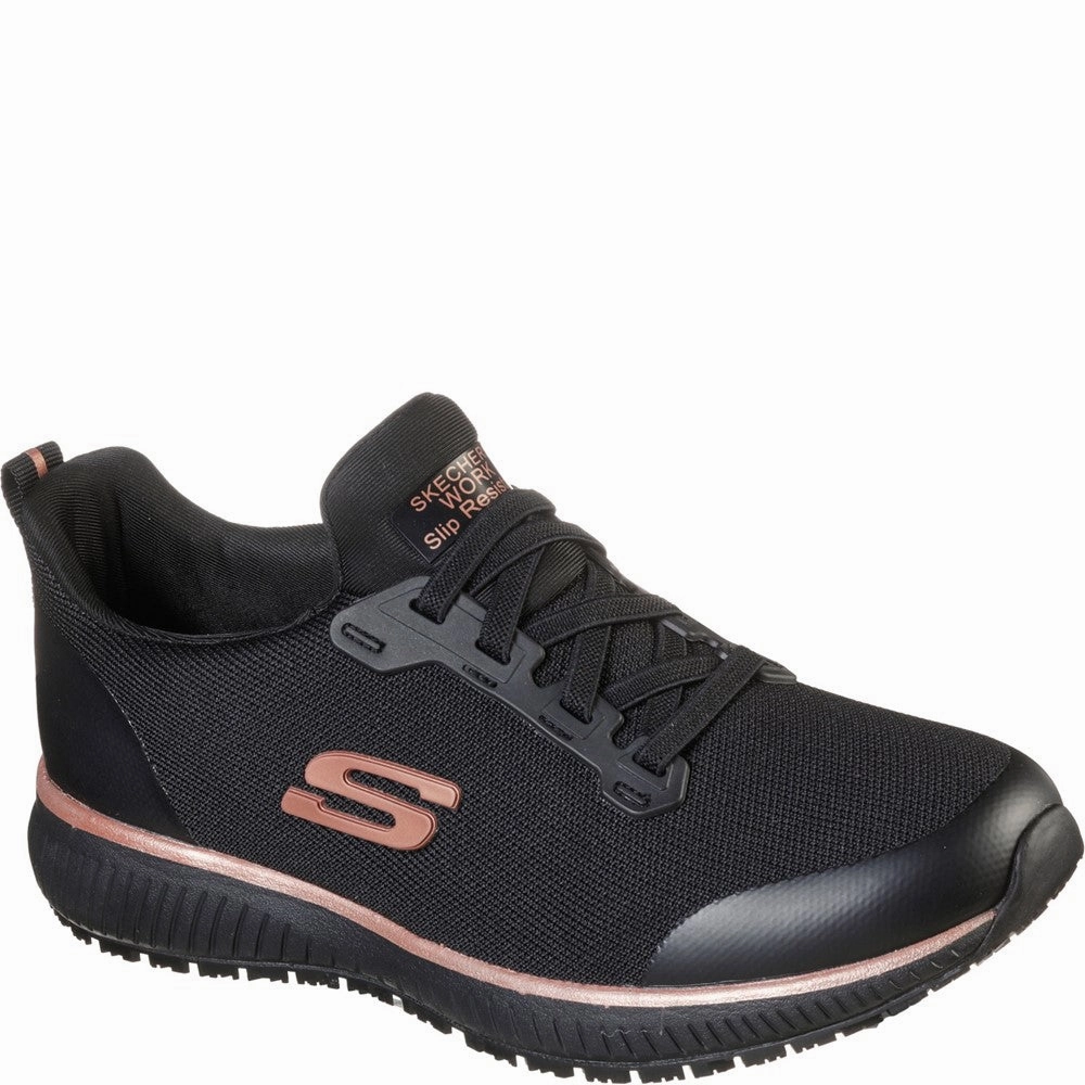 Skechers Workwear Squad SR Occupational Shoe Lightweight Running Shoes,Slip On Athletic Shoes,Breathable Workout Shoes