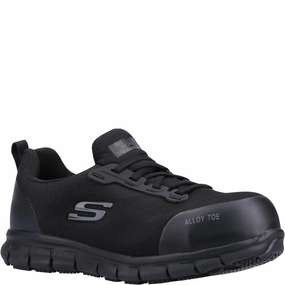 Skechers Workwear Sure Track Jixie Safety Shoes Lightweight Running Shoes,Slip On Athletic Shoes,Breathable Workout Shoes