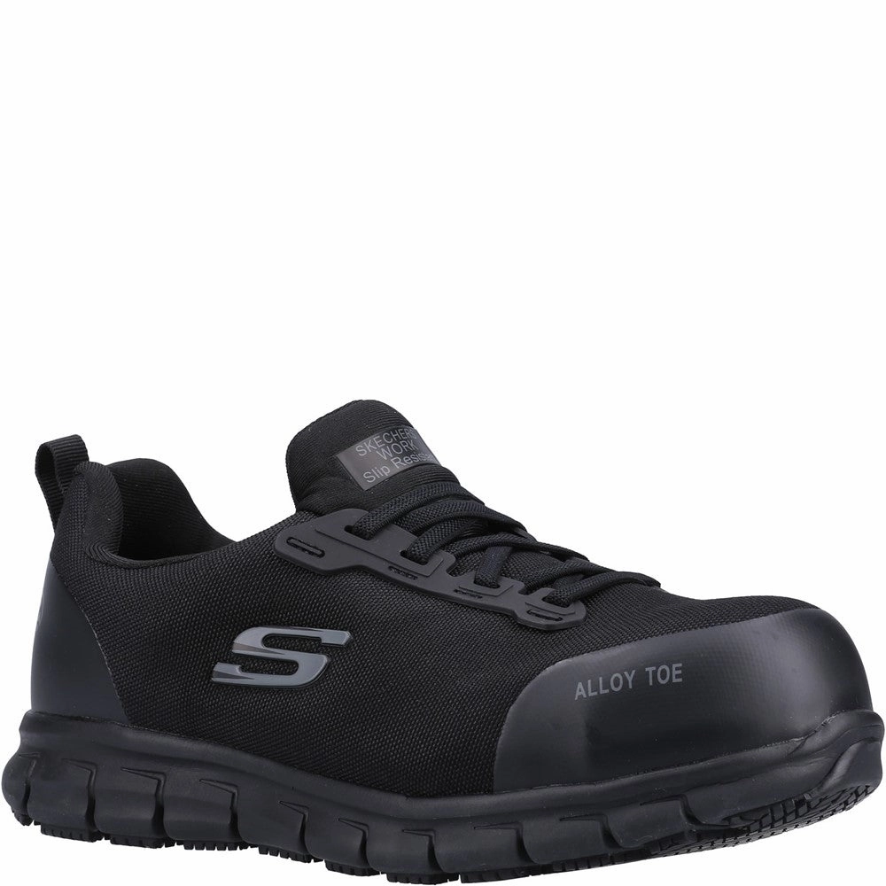 Skechers Workwear Sure Track Jixie Safety Shoes Lightweight Running Shoes,Slip On Athletic Shoes,Breathable Workout Shoes