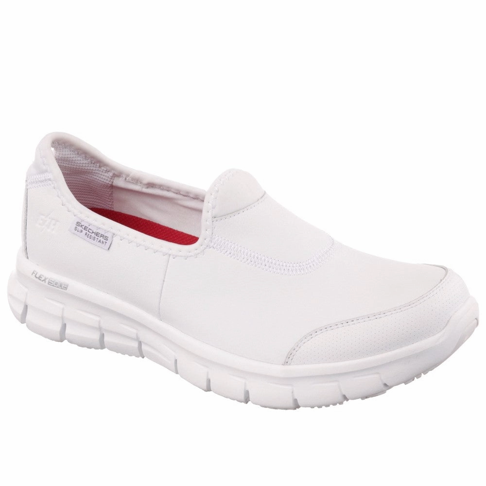 Skechers Workwear Sure Track Slip Resistant Occupational Shoe Lightweight Running Shoes,Slip On Athletic Shoes,Breathable Workout Shoes