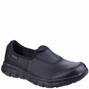 Skechers Workwear Sure Track Slip Resistant Occupational Shoe Lightweight Running Shoes,Slip On Athletic Shoes,Breathable Workout Shoes