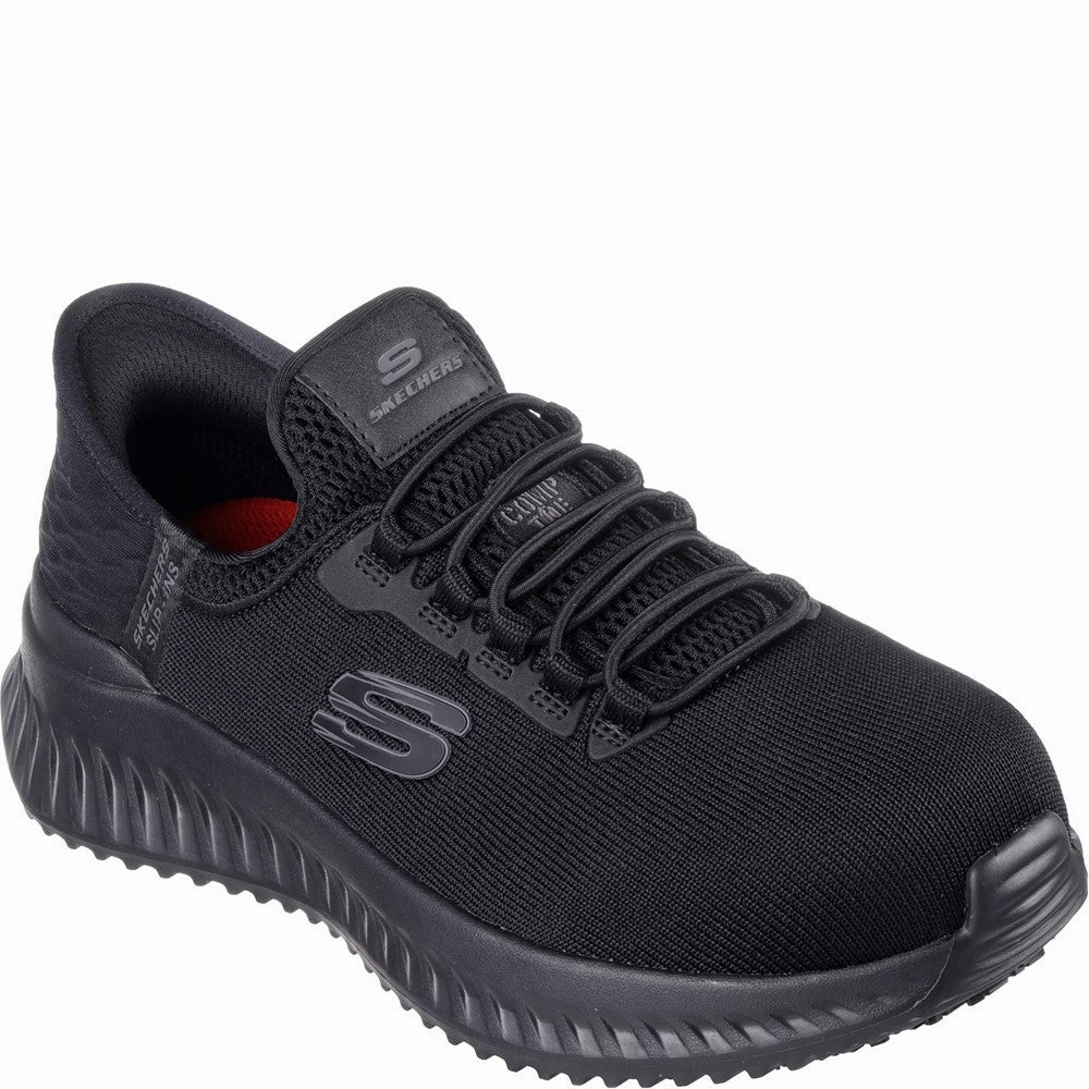 Skechers Workwear Tilido Ombray Safety Trainers Lightweight Running Shoes,Slip On Athletic Shoes,Breathable Workout Shoes