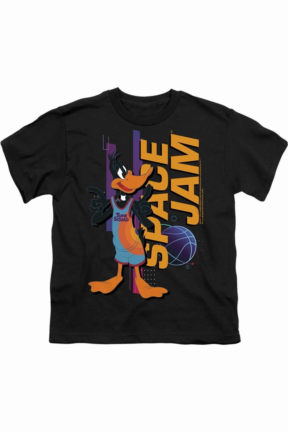 Space Jam 2 Daffy Standing Short Sleeve Youth Tee / T-Shirt graphic tees for boys, polo shirts boys