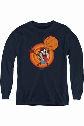 Space Jam 2 Taz Slam Youth Long Sleeve Sweatshirt graphic tees for boys, polo shirts boys