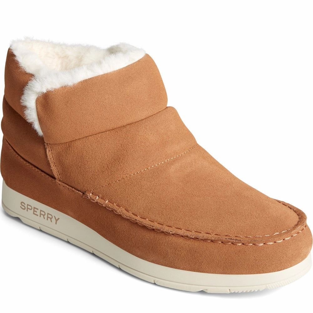 Sperry Moc-Sider Bootie Leather Shoe Lightweight Running Shoes,Slip On Athletic Shoes,Breathable Workout Shoes