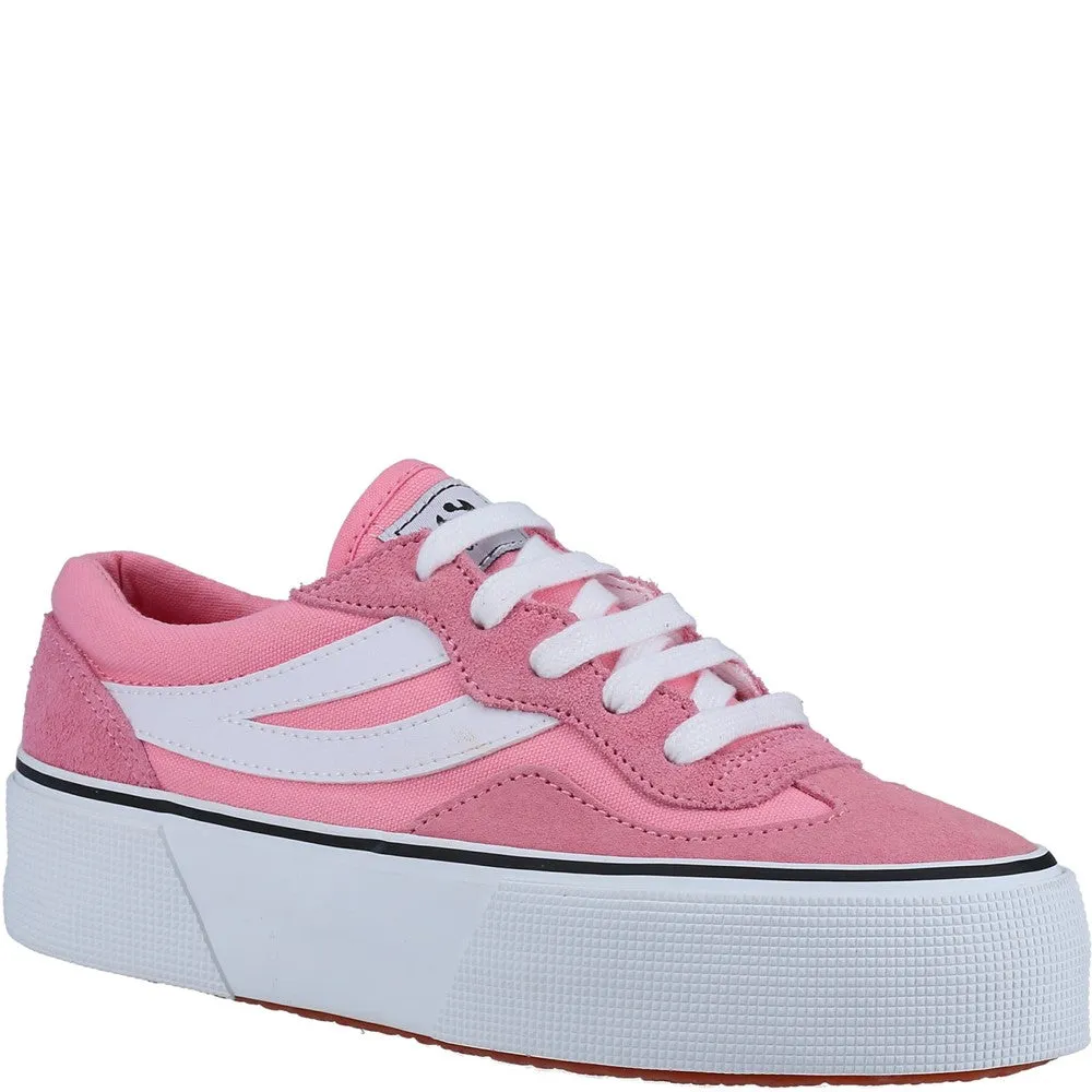 Superga 3041 Revolley Colorblock Platform Trainer Lightweight Running Shoes,Slip On Athletic Shoes,Breathable Workout Shoes