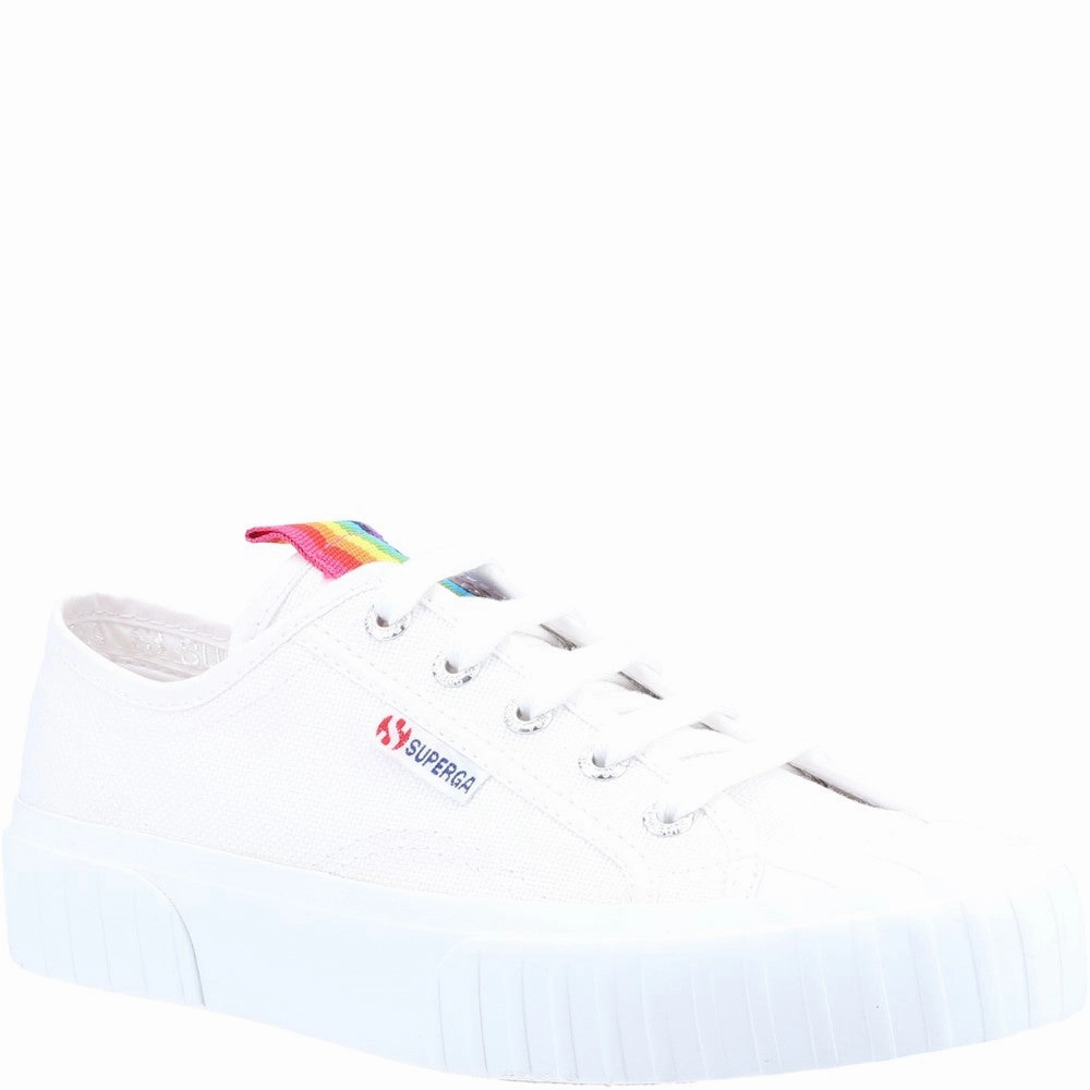 Superga 2630 Stripe Rainbow Lightweight Running Shoes,Slip On Athletic Shoes,Breathable Workout Shoes