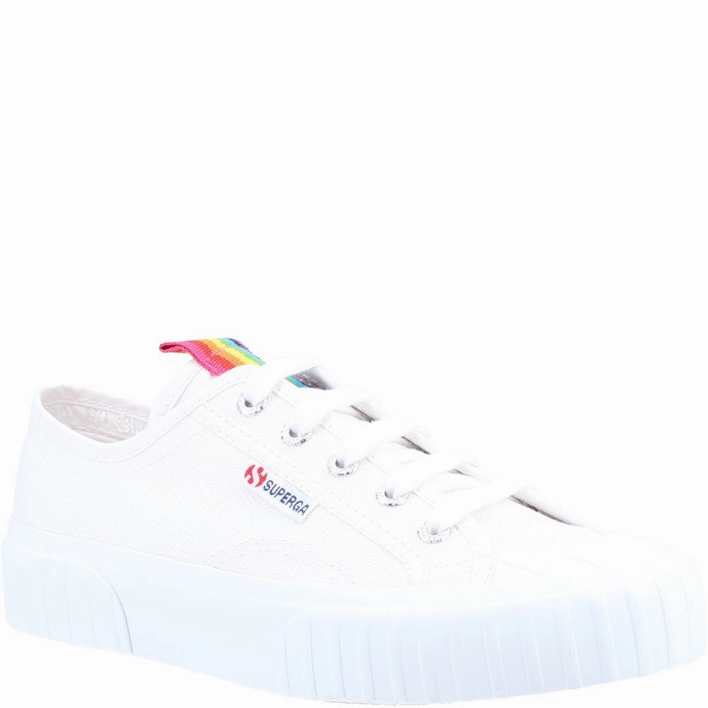 Superga 2630 Stripe Rainbow Lightweight Running Shoes,Slip On Athletic Shoes,Breathable Workout Shoes
