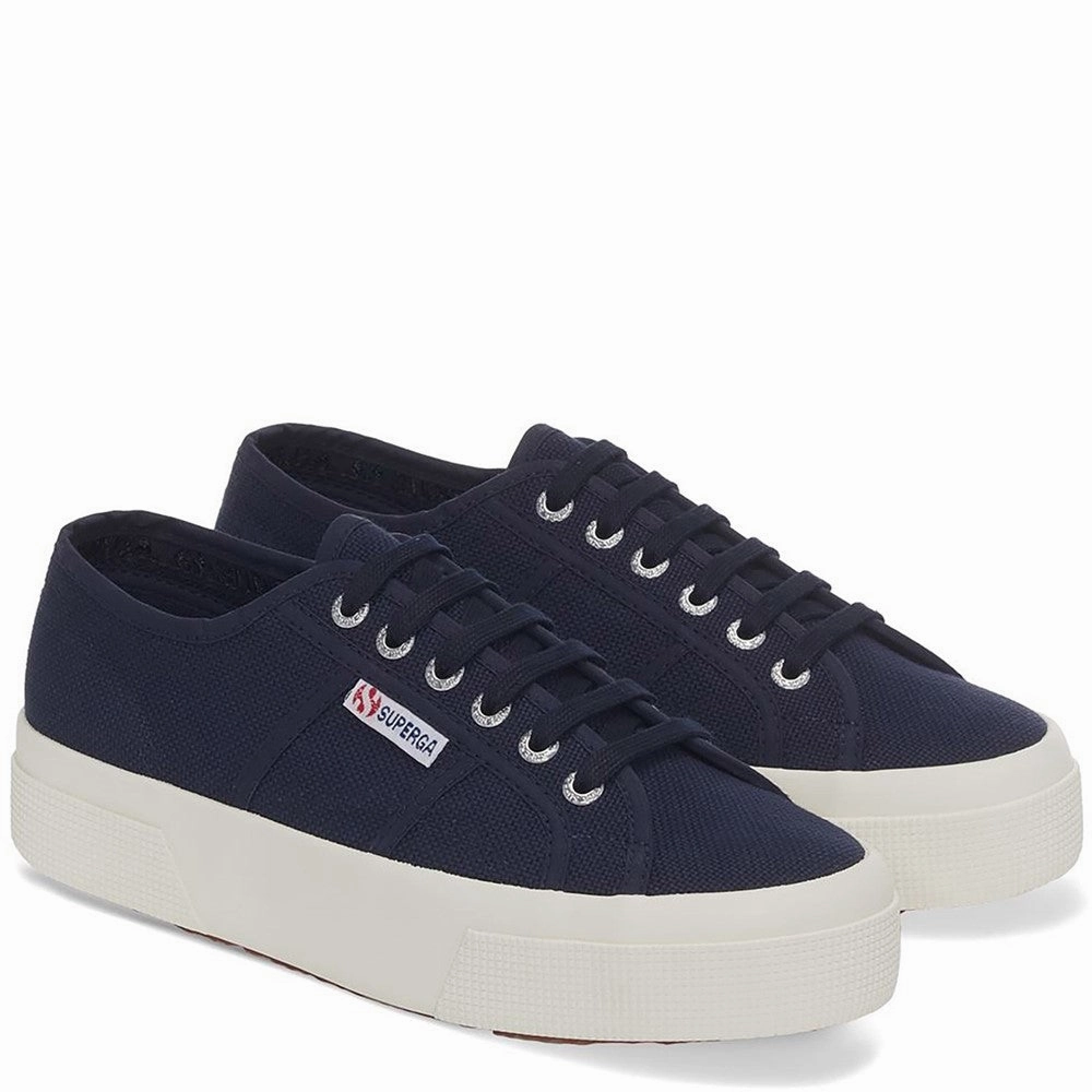 Superga 2740 Platform Trainers Lightweight Running Shoes,Slip On Athletic Shoes,Breathable Workout Shoes