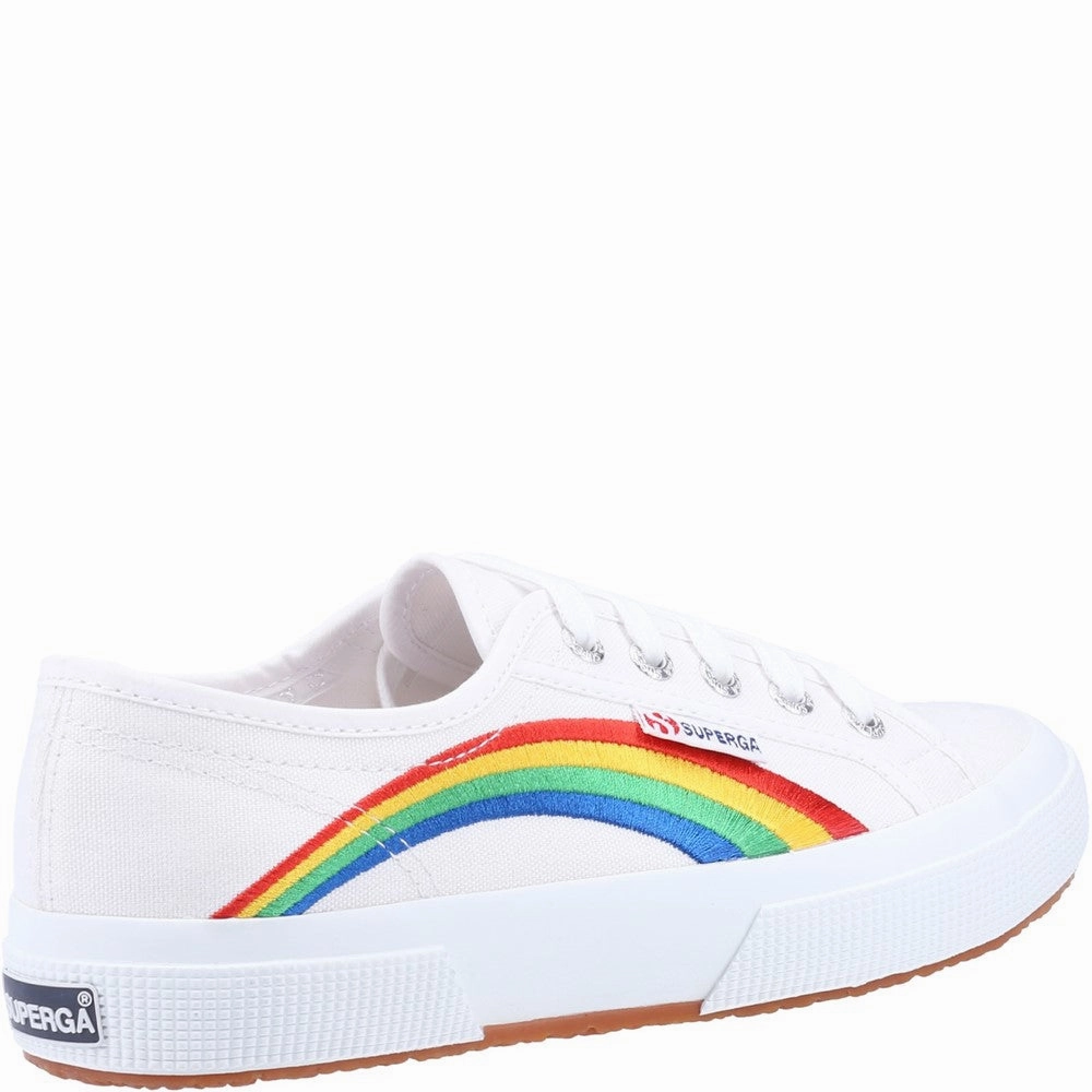 Superga 2750 Rainbow Embroidery Trainer Women's Sneakers Casual Walking Shoes