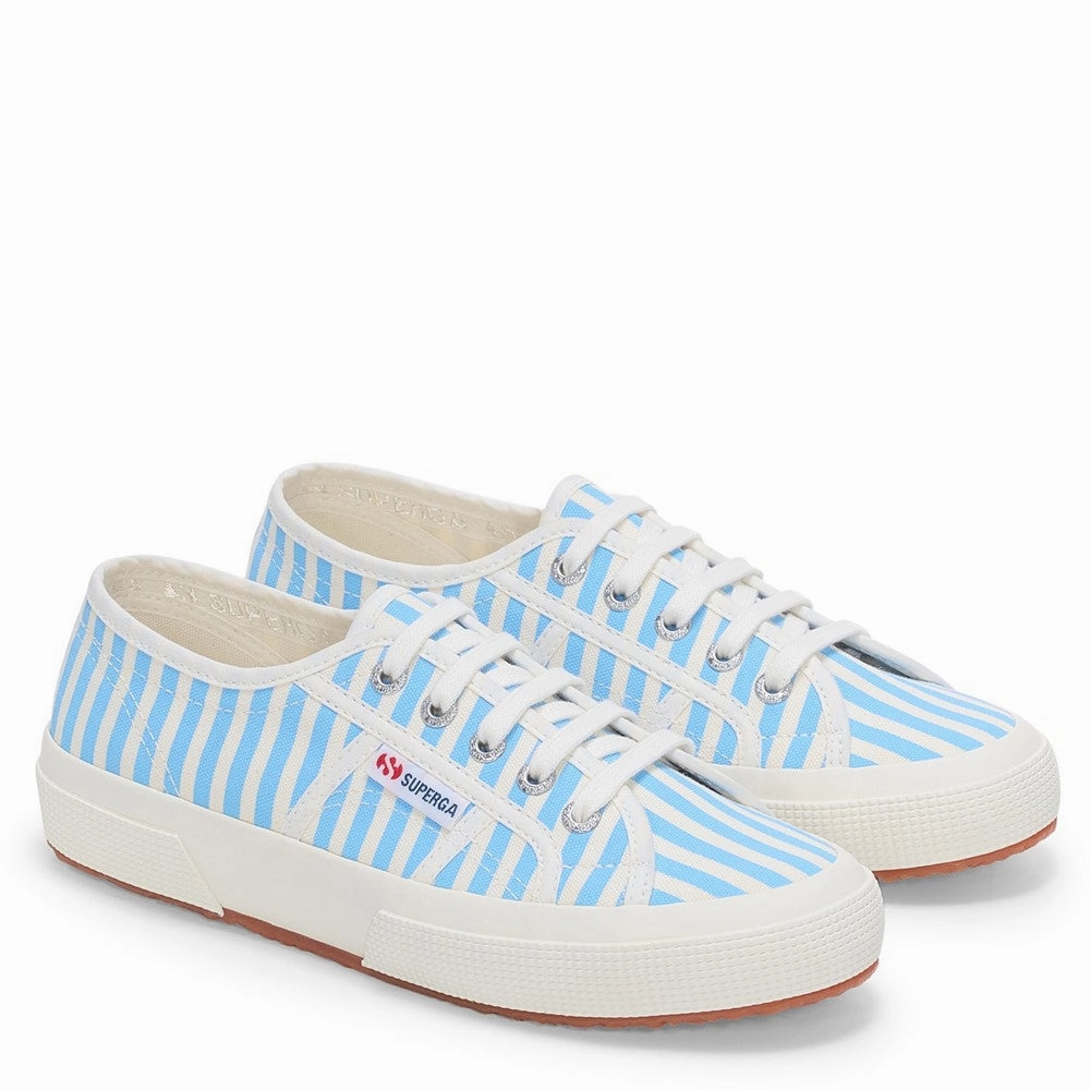 Superga 2750 Stripes Print Shoe Lightweight Running Shoes,Slip On Athletic Shoes,Breathable Workout Shoes